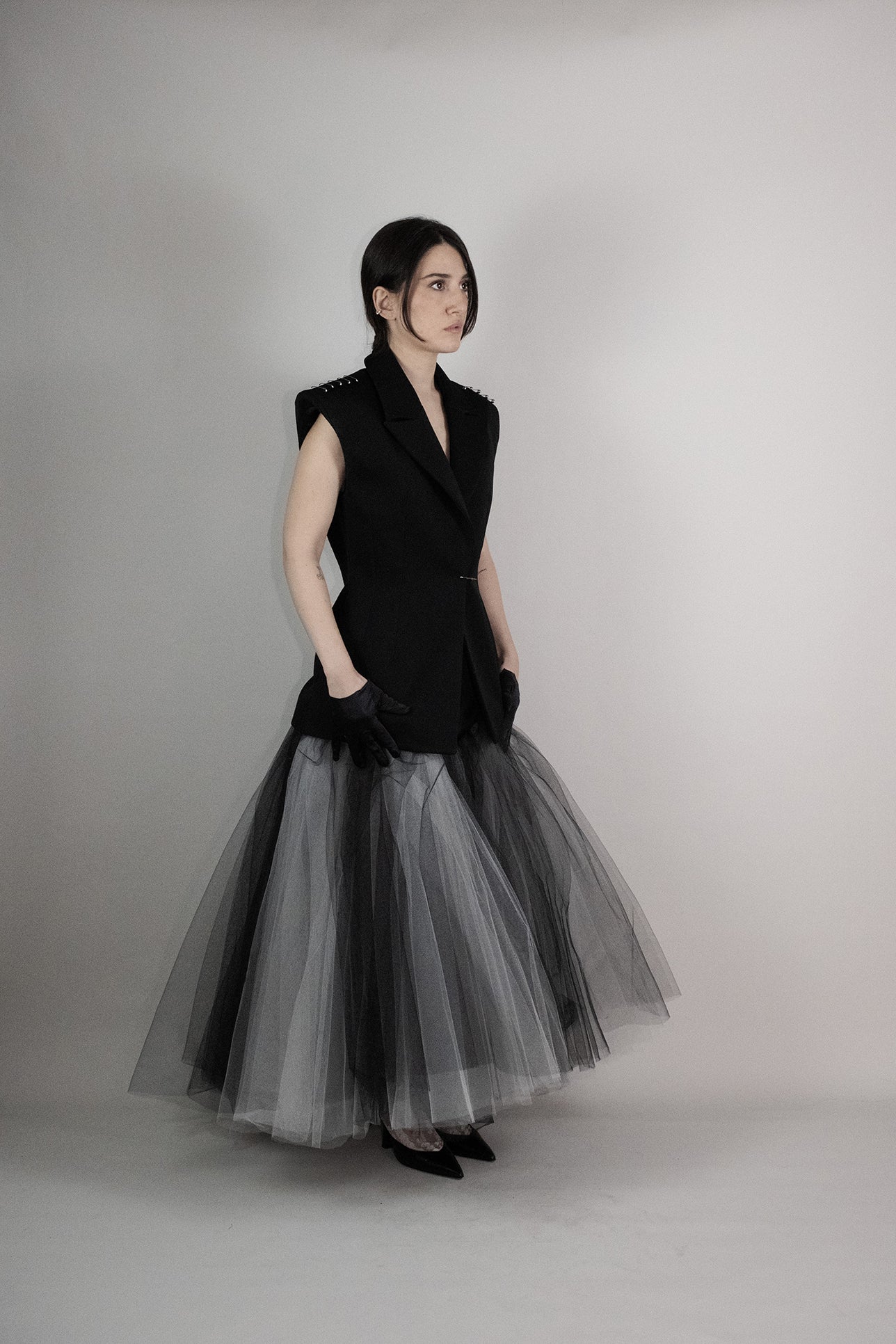 ノースリーブのコスチュームジャケット