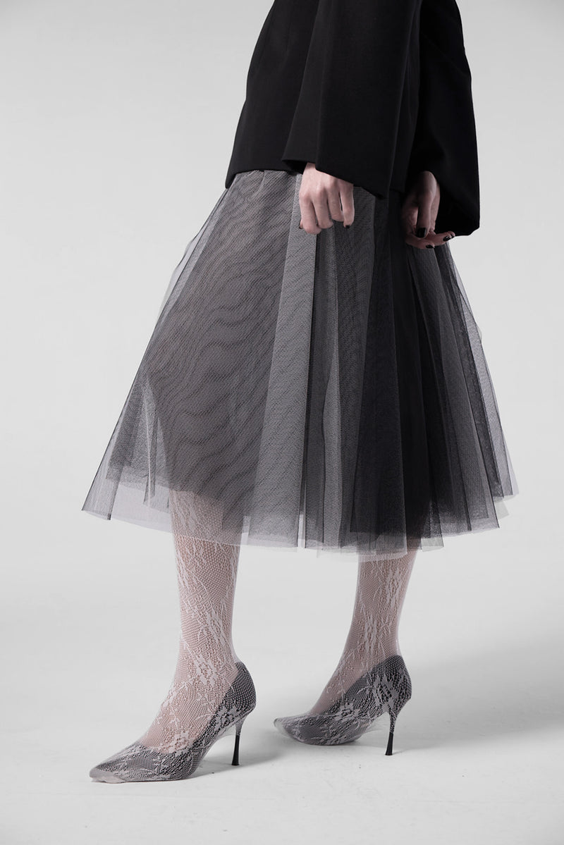 The Black & White Tulle Skirt